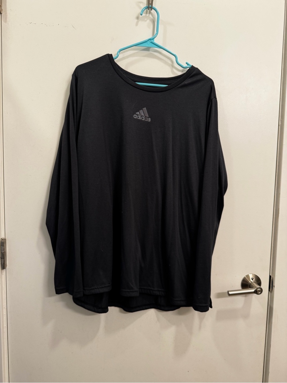 adidas Black Long Sleeve Performance Tee
